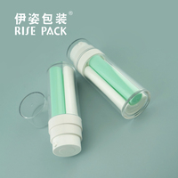Bouteille à Double chambre, 6 pièces, Tubes PETG de 10ml + 30ml, pour Lotion de sérum Facial, à Double effet, extrait pour les yeux