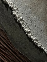 Peinture murale en relief 3D minimaliste italienne moderne, peinture décorative abstraite en acrylique et plâtre peinte à la main pour hôtel