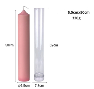 Moules à <span class=keywords><strong>bougies</strong></span> DIY faits maison <span class=keywords><strong>pour</strong></span> fêtes – Variété de moules cylindriques en plastique transparent très longs et durables <span class=keywords><strong>pour</strong></span> <span class=keywords><strong>bougies</strong></span> - Product Image 2
