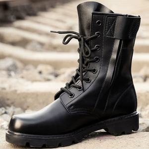 Chaussures en cuir noir personnalisables pour hommes, idéales pour la randonnée et l'escalade en extérieur en automne – Vente en gros directe usine - Product Image 3