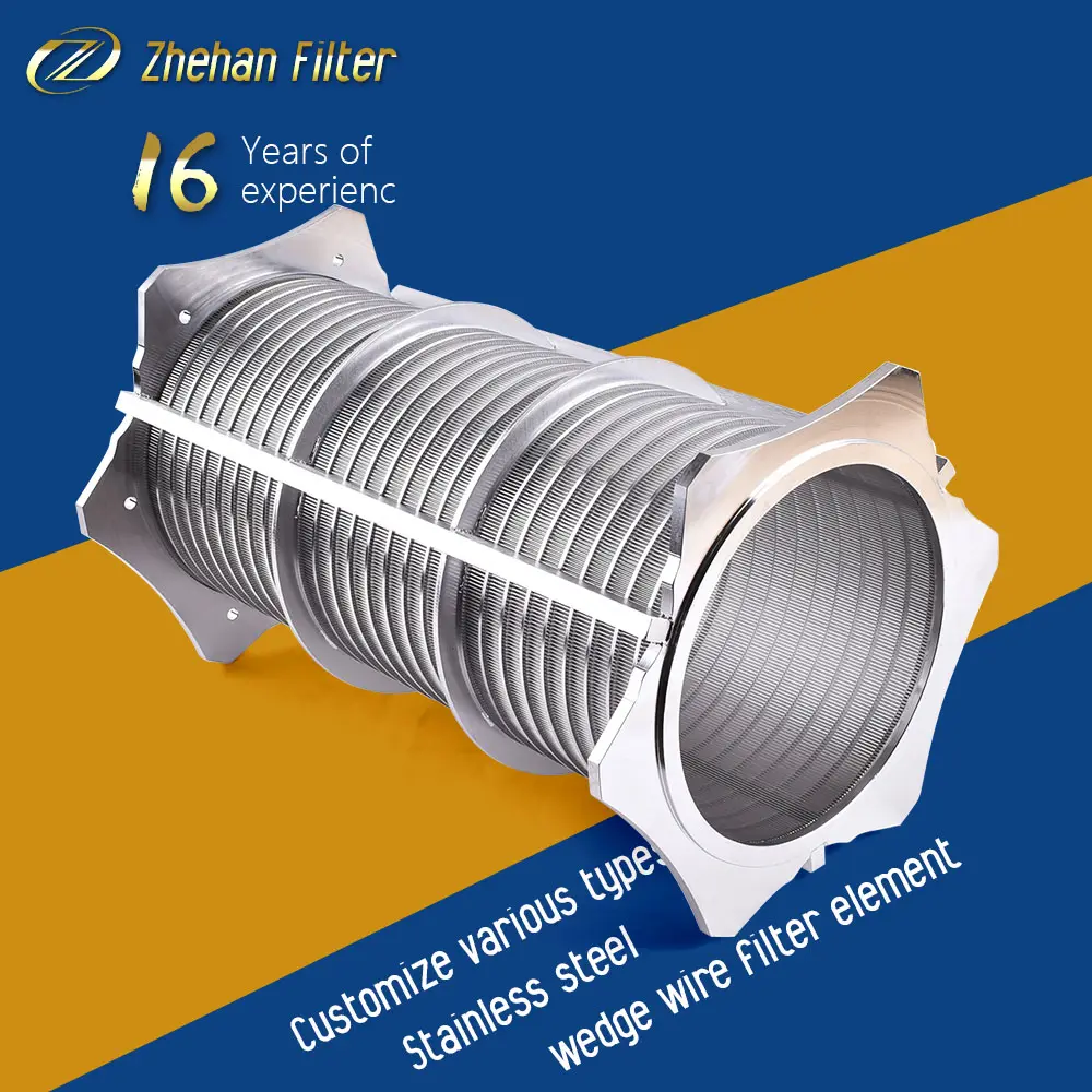 5 1/2" 100 micron stainless steel dewatering screen mesh water filter johnson wedge wire filter tube