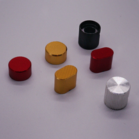 Bouton de commande rotatif personnalisé en aluminium anodisé, bouton moleté CNC, bouton de potentiomètre ovale rond pour amplificateur audio