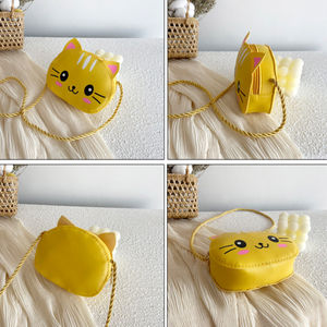 PU皮革幼儿园婴儿零钱包单肩包可爱卡通儿童小圆形斜挎包男孩女孩手提包 - Product Image 6