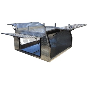 Auvent de camionnette polyvalent et robuste avec pieds de support et barre de toit pour camions à cabine simple et utilisation en camping en plein air - Product Image 1