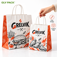 Sacs en papier blancs personnalisés en gros avec logo pour l'emballage alimentaire à emporter des restaurants – Sacs en papier sur mesure