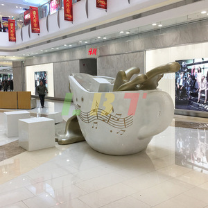 Sculpture de tasse à café musicale créative Libit, décoration artistique de forme irrégulière, modèle décoratif pour salon - Product Image 3