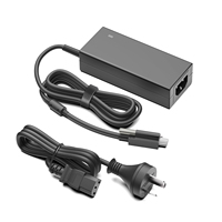 Adaptor Daya GaN PD 65W USB-C PSU Desktop Dengan Pengunci Sekrup untuk Penggunaan Industri Inlet AC C14