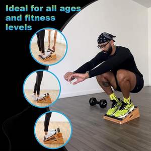 Planche inclinée en <span class=keywords><strong>bois</strong></span> escabeau pour extension de jambe. Pédale de planche inclinée réglable pour genoux, jambes et chevilles. - Product Image 4