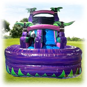 Toboggan aquatique gonflable Blue Crush <span class=keywords><strong>de</strong></span> 18 pieds avec piscine <span class=keywords><strong>de</strong></span> plongée, château gonflable durable pour le plaisir en plein air - Product Image 2