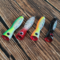 MISTER LURE 40g Leurre de pêche Swimbait, Leurre Popper, Leurre Popper pour eau salée, Leurre de traîne GT, Leurres Popper en bois