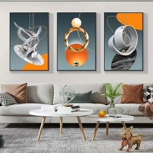 Maison hôtel bureau décoration murale cristal porcelaine poisson avec cadre en alliage d'aluminium peinture sur verre avec crist - Product Image 6