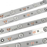Barre LED DC12V IP20 en aluminium avec rétroéclairage en treillis 3030 12 LED, diffuseur rideau