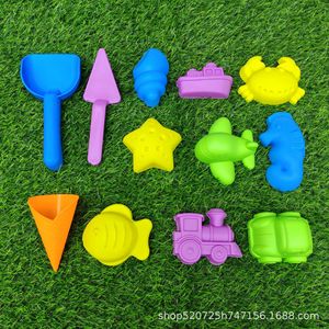 Outils de jeu pour sable de plage épaissi, moules à sable et accessoires en argile colorée pour enfants, vente en gros - Product Image 2