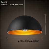 Lampe suspendue industrielle vintage moderne, e27, demi-cercle, cuivre, bronze, métal, grand dôme