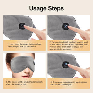 <b>Eyes</b> Dark Circle Removal Wireless Electric Heating <b>Eye</b> <b>Mask</b> with Red Lights and Vibration for Soothing Tired and Relaxation - Product Image 6