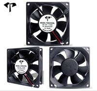 Ventilateur de refroidissement sans balais DC 8025 5V 12V 24V 48V 80*80*25mm avec rotor verrouillé et impeller en plastique protégé, ventilateur axial à conduit pour alimentation CC