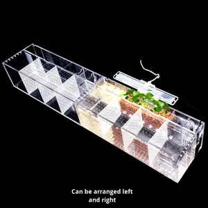 Suministros para Mascotas NiuNiu Venta Directa Pecera Pequeña de Acrílico para Pez <span class=keywords><strong>Betta</strong></span> de Plástico Sin Cambio de Agua con Bomba y Filtro Directo de Fábrica - Product Image 4