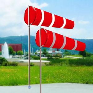 Girouette multifonctionnelle coupe-vent cône manche à vent résistant à la <span class=keywords><strong>pluie</strong></span> nylon fluorescent bande réfléchissante support en acier inoxydable - Product Image 6