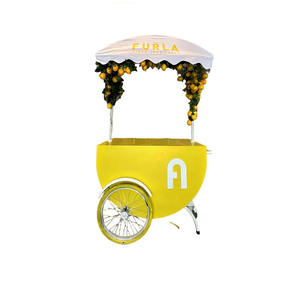 Environmental Protection Commercial Stainless Steel <b>Hand</b> Push Mobile Snack Storage <b>Trolley</b> <b>Cart</b> - Product Image 1