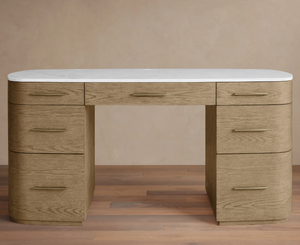 Modern Luxury American Style Home Office Furniture Solid Wood <strong>Oak</strong> Office Tables Marble <strong>Top</strong> <strong>Desks</strong> - Product Image 6