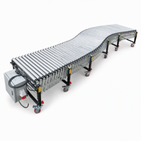 Table à rouleaux extensible pour la logistique, le transfert de colis en entrepôt et les opérations de quai de chargement