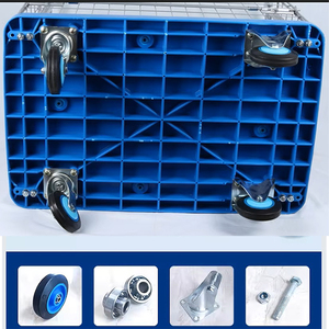 स्थैतिक 300 kg भारी शुल्क रसद तार जाल पिंजरे हाथ ट्राली - Product Image 4