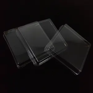 Tapa transparente cuadrada plana de plástico PET transparente para caja de bandejas de cuencos de papel