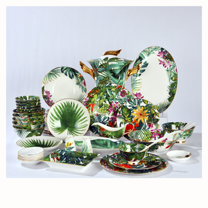 Hot Selling Luxury Exquisite Thermal Tropical Rain Forest Ceramic Porcelain Coffee Cup Dinnerware Sets for Home Decor Giveaways - Product Image 5