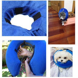 Mascotas cirugía heridas recuperación perros gatos protector suave inflable collar de perro - Product Image 3