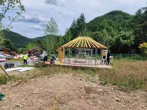 2025 nouveau luxe moins cher <span class=keywords><strong>prix</strong></span> d'expédition mongol toile tente en plein air glamping Camping yourte maison cloche tentes à vendre - Product Image 5