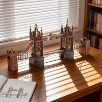 Puzzle 3D en bois fait main personnalisé, modèle de pont de Londres, jouet éducatif DIY, 101-500 pièces, difficulté 3 étoiles, pour enfants