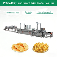Línea de Procesamiento de Papas Fritas y Patatas Fritas de Acero Inoxidable, Maquinaria de Producción Automática