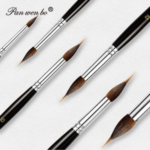 Panwenbo 3 pièces Pinceaux à pointe aiguë allongée Synthétique Pinceau à tête <span class=keywords><strong>extra</strong></span> <span class=keywords><strong>fine</strong></span> Ensemble de pinceaux à l'<span class=keywords><strong>aquarelle</strong></span> pour artistes pour les détails fins - Product Image 5