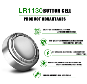 โรงงานปุ่มเซลล์เหรียญ 0% Hg Ag3 Ag4 Ag10 Ag13 <span class=keywords><strong>Ag</strong></span> 13 <span class=keywords><strong>LR44</strong></span> แบตเตอรี่ CE Oem ขนาด 2g Zn-mn ยาว ag123 - Product Image 4