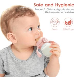 NCVI Mangeoire en silicone sans BPA pour bébé <span class=keywords><strong>Tétine</strong></span> pour bébé Jouet de dentition pour bébé Mangeoire pour fruits - Product Image 3