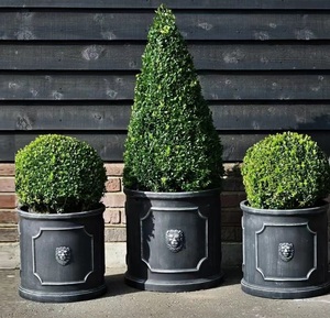 <span class=keywords><strong>Maceta</strong></span> Cuadrada de Fibra de Arcilla con Efecto de Recubrimiento en Polvo de Alta Calidad, Diseño de Cabeza de León, para Uso en Interiores/Exteriores - Product Image 5