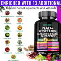 OEM 18 en 1 Complexe NAD+ en capsules végétaliennes Resvératrol Berbérine Fisetine Quercétine Supplément de bien-être antioxydant cellulaire quotidien