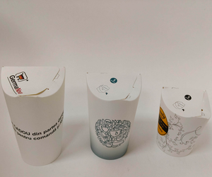 Vaso de Papel Plegable Ecológico con Diseño de Mariposa, Desechable, con Logotipo Personalizado para el Mercado Estadounidense - Product Image 5