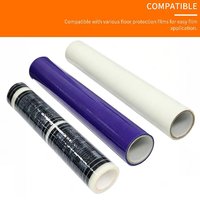 Applicateur de film de protection pour tapis JH-Mech, montage et rangement rapides, largeur réglable de 24 à 36 pouces, distributeur de film pour tapis en métal