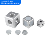 Three Way Four Way Aluminum Profile Connection Fastener 2020 3030 4040 Square Shape HZX