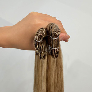 Extensions de cheveux humains vierges à 100 %, tissées à la machine, double épaisseur, cheveux Remy, à coudre, vente en gros, directement de l'usine, lisses - Product Image 6