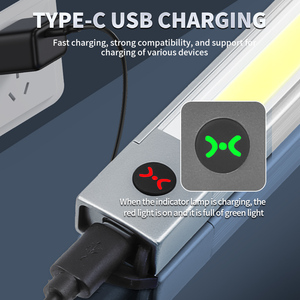 Chất Lượng Cao <span class=keywords><strong>Mini</strong></span> Sạc LED Con Trỏ Bút Đèn Pin Khẩn Cấp Màu Đỏ Cảnh Báo Đèn Với Nam Châm Quy Mô Clip Đèn Pin Tính Năng - Product Image 3