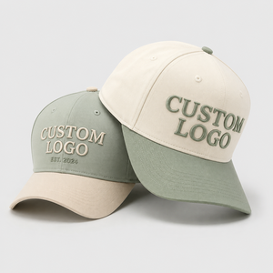 Custom 3D Embroidery Logo Color Style Cotton Mens Sports 5 Panel Two Tone Sport Baseball Caps <b>Hats</b> For Daily Casual Wear - Product Image 1