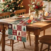 Chemin de table en polyester et coton jacquard tissé coloré, motif floral brodé, durable, personnalisé, pour la maison, l'hôtel, Noël, Chine