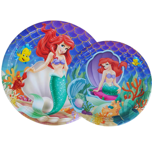 Ensemble de vaisselle de fête unique sous licence officielle <span class=keywords><strong>La</strong></span> <span class=keywords><strong>Petite</strong></span> Sirène Serviettes de table Assiettes à dessert pour l'anniversaire des enfants Halloween - Product Image 4