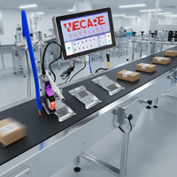 Machine d'impression de date d'expiration sur bouteilles en plastique WECARE 10 pouces, résolution élevée 600 dpi, machine de codage à jet d'encre en ligne