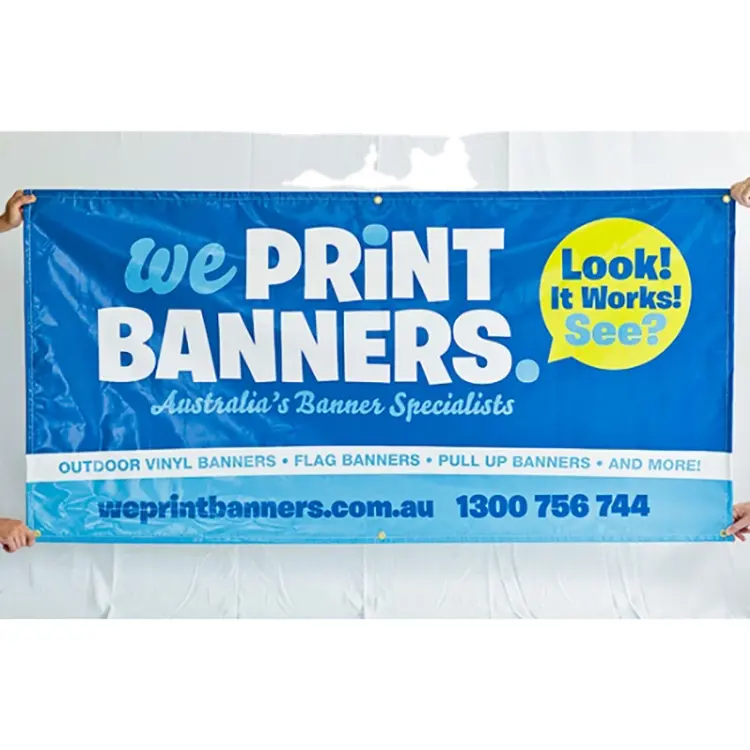 Spor reklam için vinil PVC örgü afiş scrim dikenli tel katlanabilir pankart