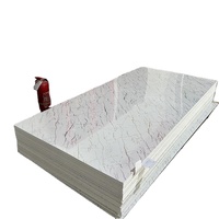 Panneau mural en PVC imitation marbre 3D, panneau décoratif UV facile à nettoyer, dalle imitation marbre pour salle de bain, salon