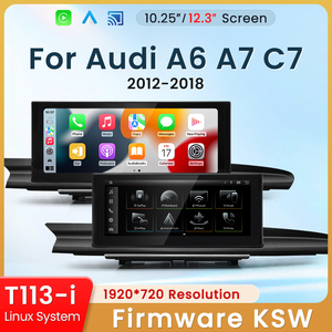 HFmidia 2026 ระบบลินุกซ์ใหม่ 10.25 นิ้ว หน้าจอ 12.3 นิ้ว สำหรับ Audi A6 A7 C7 ปี 2012 2013 2014 2015 2016 เครื่องเล่นวิดีโอในรถยนต์ CarPlay อัตโนมัติ - Product Image 2