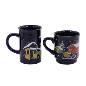 Christmas <b>Ceramic</b> Mug Porcelain Large Capacity Household Drinking <b>Cup</b> For Couples With Holiday Design - Product Image 1